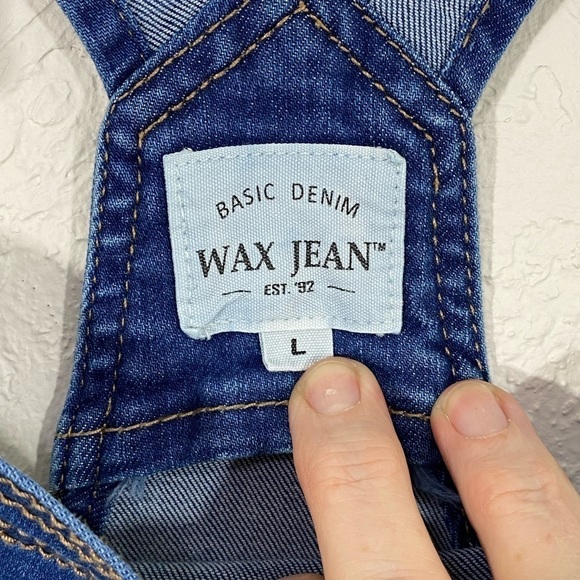 NOT FOR SALE- JUST DONATED IT 7/22  BASIC DENIM JEANS - DARK WASH OVERALLS - - Picture 9 of 9